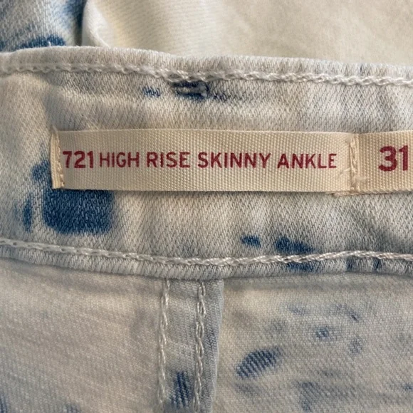 NWT Levi’s 721 high-rise skinny ankle jeans - Picture 4 of 8